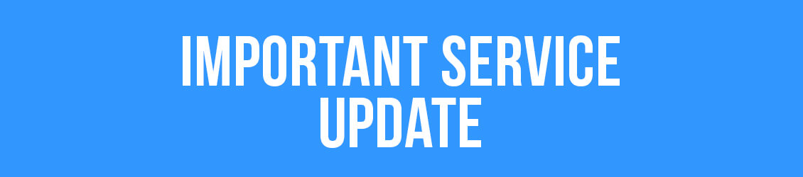 Important Service Update | Pendle Sportswear